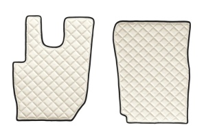 Set covorase podea camion potrivit DAF ECO-LEATHER, set 3 buc. (material - eco-piele, culoare - bej, transmisie automata) potrivit DAF dupa 2013 - Img 2