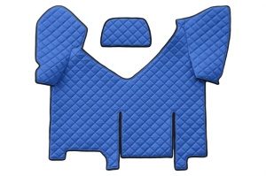 Set covorase podea camion potrivit Iveco versiune cu frigider, ECO-LEATHER, set 4 bucati (material - eco-piele, culoare - albastru, transmisie automata) - Img 3