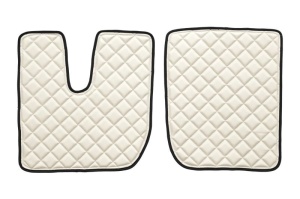 Set covorase podea camion potrivit Iveco versiune cu frigider, ECO-LEATHER, set 4 bucati (material - eco-piele, culoare - bej, transmisie automata) - Img 2