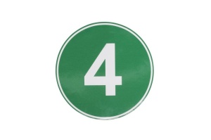 Sticker autocolant de avertizare 1 buc, vehicule ecologice, culoare verde diametru 22cm