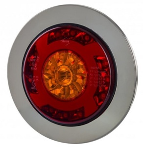 Stop spate Dreapta/Stanga LUCY (LED, 12/24V, cu indicator, cu lumini frana, lumini parcare/pozitie, lungime cablu: 1,5m, cu un inel)