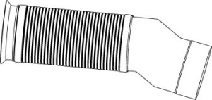 Teava esapament (lungime:510mm) potrivit MERCEDES - Img 2