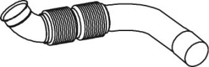 Teava esapament (lungime:840mm) EURO 4 potrivit MERCEDES ACTROS MP2 / MP3 OM541.920-OM541.998 dupa 2003