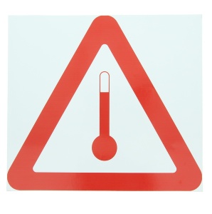 Autocolant sticker avertizare informare ADR termometru 1 buc