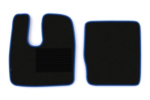 Covor podea camion potrivit MAN, cabina ingusta M, L, XL, LX, XLX, sofer + pasager, velur, 2 bucati (material - velur, culoare - albastru) potrivit MAN TGA dupa 2000