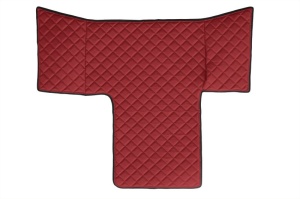Covor podea camion potrivit MAN, cabina L, XL ECO-LEATHER, set 3 buc. (material - eco-piele, culoare - rosu) potrivit MAN TGL I, TGM dupa 2016 - Img 3