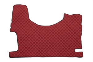 Covor podea camion potrivit MERCEDES, Scaun fix pentru pasager tunel inalt, ECO-LEATHER, set 3 buc. (material - eco-piele, culoare - rosu) - Img 3