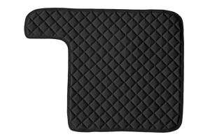 Covor podea camion potrivit VOLVO, fara compartiment in carcasa cutiei de viteze tunel central ECO-LEATHER, 1 bucata (material - eco-piele, culoare - negru)