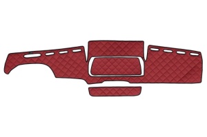 Covoras bord rosu, ECO-piele, ECO-LEATHER potrivit MAN TGX dupa 2006