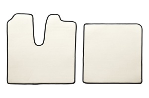 Covoras podea camion set 3 buc (material - eco-leather colour - bej, transmisie automata) potrivit MAN TGX 2006-2021 - Img 2