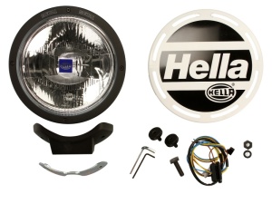 Far universal (H1/W5W, 12/24V, latime 224,4mm, inaltime 232,5mm, diametru 224,4mm, gri , metal, negru)