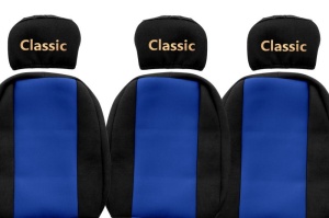 Huse scaun camion Classic albastru, material velur, serie CLASSIC, 1+2; centura pasager asamblata in scaun MAN L2000 - Img 2