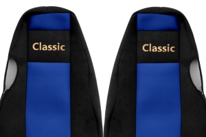 Huse scaun camion Classic (albastru, material velur, serie CLASSIC, centura pasager asamblata in scaun ) Scania 4 - Img 2