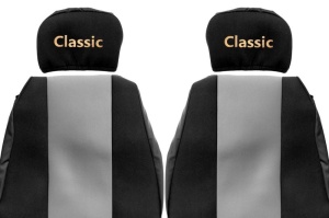 Huse scaun camion Classic (gri, material velur, serie CLASSIC, centura pasager asamblata in scaun tetiere reglementate) Iveco Eurocargo Eurostar Eurotech - Img 2