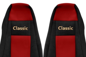 Huse scaun camion Classic (rosu, material velur, serie CLASSIC, centura pasager asamblata in scaun) SCANIA P,G,R,T - Img 2