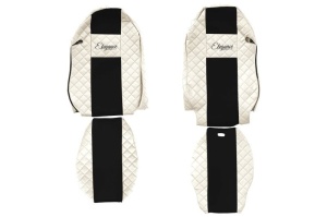 Huse scaun camion Elegance (bej, material eco-piele / velur, serie ELEGANCE) potrivit MERCEDES