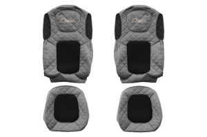 Huse scaun camion Elegance (gri, material eco-piele / velur, serie ELEGANCE) potrivit FORD F-MAX