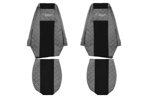 Huse scaun camion Elegance (gri, material eco-piele / velur, serie ELEGANCE) potrivit RENAULT PREMIUM