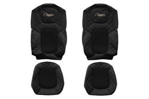 Huse scaun camion Elegance (negru, material eco-piele / velur, serie ELEGANCE) potrivit FORD F-MAX