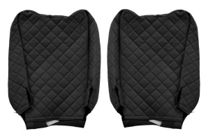 Huse scaun camion Elegance (negru, material eco-piele / velur, serie ELEGANCE, tetiera reglabila a pasagerului; tetiera reglabila a soferului) potrivit RENAULT T - Img 2
