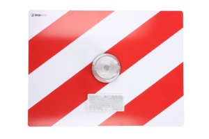 Placa semn avertizare gabarit depasit 1 buc, fata; partea stanga; cu lampa alba 30cm x 40cm