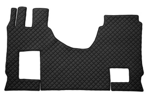 Set covor podea camion Mercedes Actros scaun pasager convertibil, ECO-LEATHER, set 3 buc. (material - eco-piele, culoare - negru, cabina lata 250 cm)
