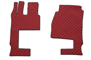 Set covor podea camion Mercedes Actros scaun pasager convertibil, ECO-LEATHER, set 3 buc. (material - eco-piele, culoare - rosu, cabina lata 250 cm) - Img 2
