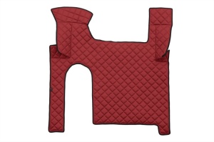 Set covor podea camion potrivit MAN ECO-LEATHER, set 3 buc. (material - eco-piele, culoare - rosu, pentru transmisie manuala) potrivit MAN TGX - Img 3