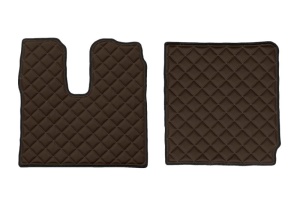 Set covor podea camion potrivit MAN ECO-LEATHER, set 7 bucati (material - eco-piele, culoare - maro, pentru transmisie manuala) potrivit MAN TGX - Img 2