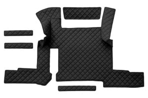 Set covor podea camion potrivit MAN ECO-LEATHER, set 7 bucati (material - eco-piele, culoare - negru, transmisie automata) potrivit MAN TGX - Img 3