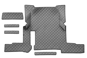 Set covor podea camion potrivit MAN un sertar, ECO-LEATHER, set 7 bucati (material - eco-piele, culoare - gri, transmisie automata) potrivit MAN TGX dupa 2019 - Img 3
