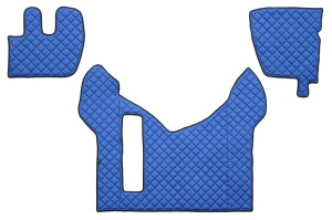Set covor podea camion potrivit Renault ECO-LEATHER, set 3 buc. (material - eco-piele, culoare - albastru) potrivit RENAULT TRUCKS PREMIUM 2 dupa 2005