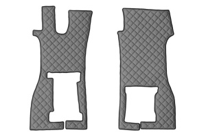 Set covor podea camion potrivit Scania scaun pasager convertibil, ECO-LEATHER, set 4 bucati (material - eco-piele, culoare - gri) potrivit SCANIA L,P,G dupa 2016 - Img 2