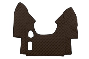 Set covorase podea camion potrivit DAF ECO-LEATHER, set 3 buc. (material - eco-piele, culoare - maro, pentru transmisie manuala) potrivit DAF 95 XF 1997-2012 - Img 3