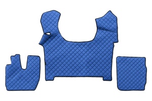 Set covorase podea camion potrivit Iveco ECO-LEATHER (material - eco-piele, culoare - albastru, transmisie automata) potrivit IVECO S-WAY dupa 2019
