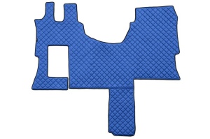 Covor podea camion potrivit MERCEDES, cabina SOLO STAR, ECO-LEATHER, 1 bucata (material - eco-piele, culoare - albastru) potrivit MERCEDES ACTROS MP4 /