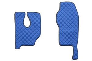 Covor podea camion potrivit MERCEDES, Scaun fix pentru pasager tunel inalt, ECO-LEATHER, set 3 buc. (material - eco-piele, culoare - albastru) - Img 2