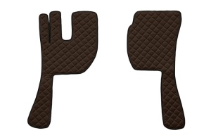 Covor podea camion potrivit VOLVO, fara compartiment in carcasa cutiei de viteze, ECO-LEATHER, set 3 buc. (material - eco-piele, culoare - bej) - Img 2