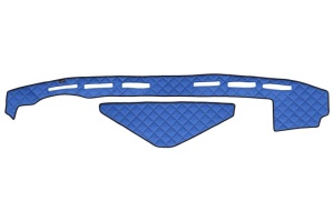 Covoras bord (fara locas senzor) albastru, ECO-piele, ECO-LEATHER potrivit RENAULT TRUCKS T dupa 2013
