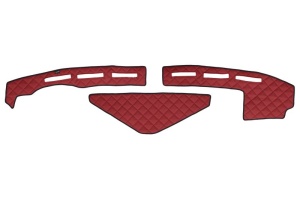 Covoras bord (locas senzor) rosu, ECO-piele, ECO-LEATHER potrivit RENAULT TRUCKS T dupa 2013