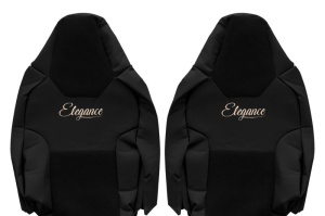 Husa scaun ELEGANCE S potrivit MAN TGL II, TGM II dupa 2020 (negru, piele ECO, centura de siguranta a pasagerului asamblata in scaun, centura de siguranta a soferului asamblata in scaun) - Img 2