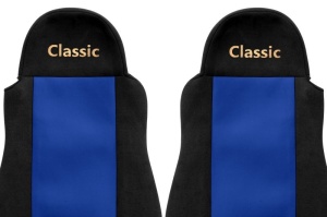 Huse scaun camion Classic albastru, material velur, serie CLASSIC) potrivit DAF XF 105; XF 95 - Img 2