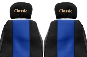 Huse scaun camion Classic (albastru, material velur, serie CLASSIC, centura pasager asamblata in scaun tetiera reglabila ) Scania 4 - Img 2