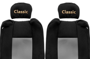 Huse scaun camion Classic (gri, material velur, serie CLASSIC, centura pasager asamblata in scaun tetiera reglabil) Renault Trucks T - Img 2