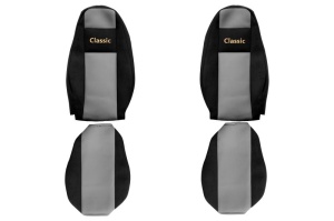 Huse scaun camion Classic (gri, material velur, serie CLASSIC, egrate) potrivit VOLVO FH4