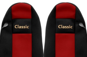 Huse scaun camion Classic (rosu, material velur, serie CLASSIC, centura pasager asamblata in scaun) Iveco Stralis - Img 2
