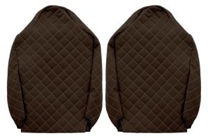 Huse scaun camion Elegance (maro, material eco-piele / velur, serie ELEGANCE, tetiera integrata pentru pasageri; tetiera soferului integrata) potrivit RENAULT T - Img 2