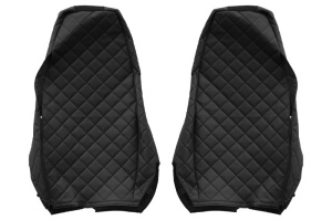 Huse scaun camion Elegance (negru, material eco-piele, serie ELEGANCE, tetiera integrata pentru pasageri; tetiera soferului integrata) potrivit SCANIA R - Img 2