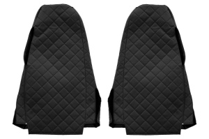 Huse scaun camion Elegance (negru, material eco-piele / velur, serie ELEGANCE, tetiera integrata pentru pasageri; tetiera soferului integrata) potrivit SCANIA - Img 2