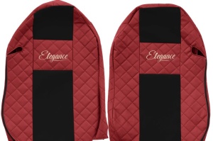 Huse scaun camion Elegance (rosu, material eco-piele / velur, serie ELEGANCE) potrivit MERCEDES - Img 3